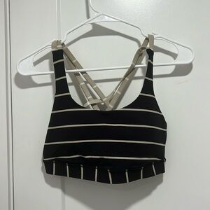 Lululemon striped neutral sports bra